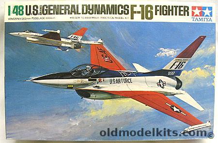 Tamiya 1/48 General Dynaimics F-16 Falcon - Prototype or USAF Operational, 61022 plastic model kit